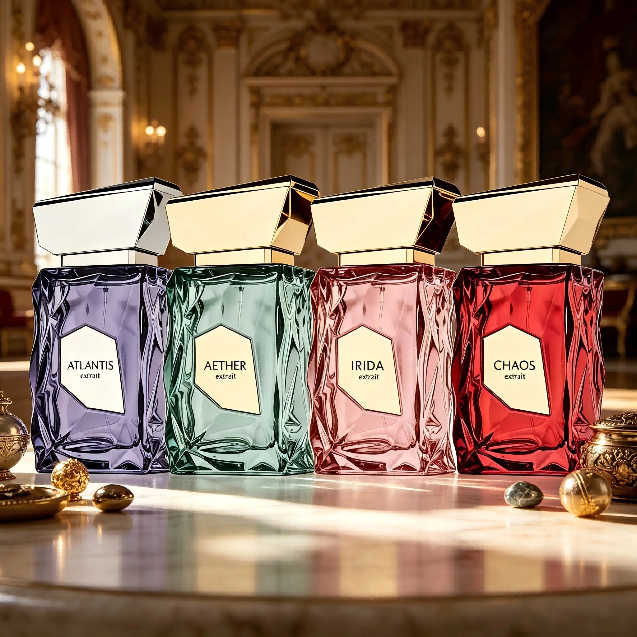 Atlantis / Aether / Irida / Chaos Extrait De Parfum |   4 Styles Extrait De Parfum, Long Lasting Unisex Fragrance