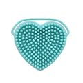 〔San〕Heart Shaped Silicone Facial Brush Double-sided Scrabber Hanging Brush  Cleansing Brush Portable Exfoliating Beauty Brush