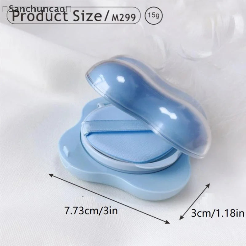 〔San〕15g Empty Flip Cushion Box Powder Box Portable Cosmetic Makeup Case BB Cream /Foundation/ Blusher Container With Mirror