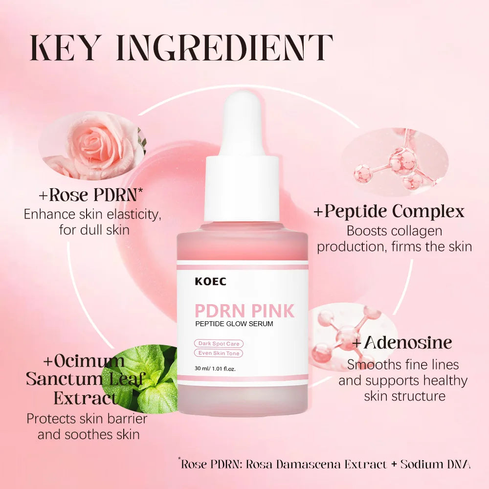 Salmon PDRN Collagen Peptide Face Ampola Skin Booster 0.25mm Microneedle Serum Dull Skin Boosts Elasticity Skin Repair Skincare