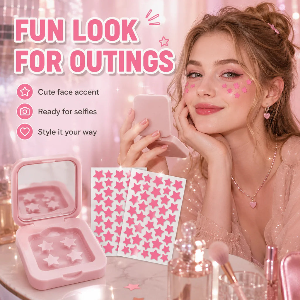 140 pieces/mirror style acne patches, suitable for acne and pimple patches, deep cleaning, high-quality patches, gentle