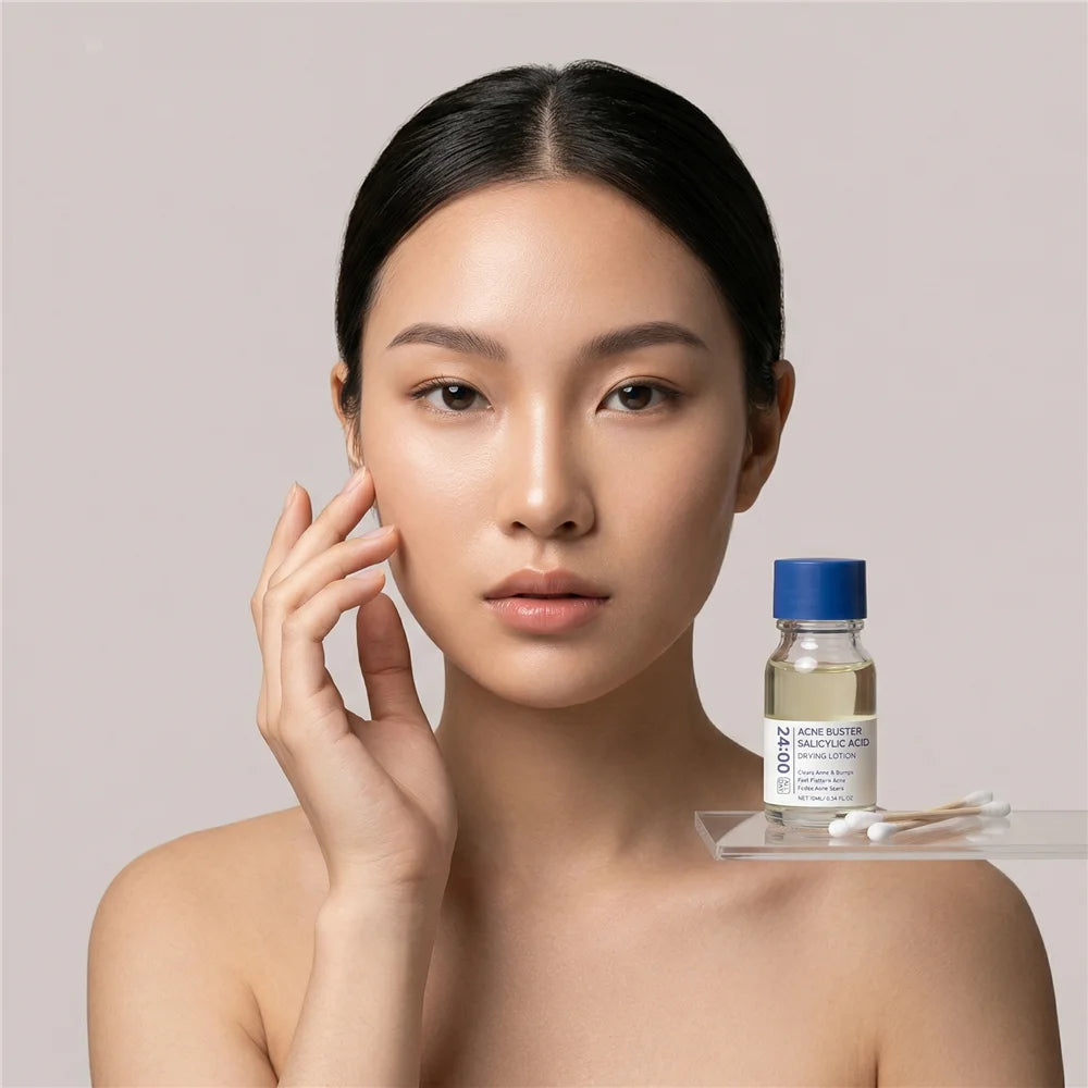 Salicylic Acid Drying Lotion Face Serum with Cotton Swab– Reduce Pimples & Breakouts Fade Acne Scars Minimize Pores Skin Renewal