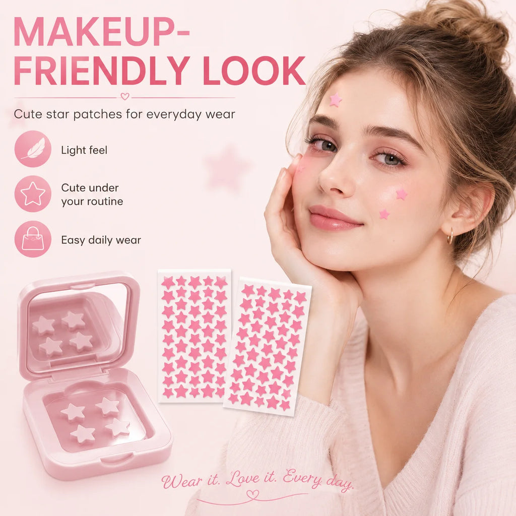 140 pieces/mirror style acne patches, suitable for acne and pimple patches, deep cleaning, high-quality patches, gentle