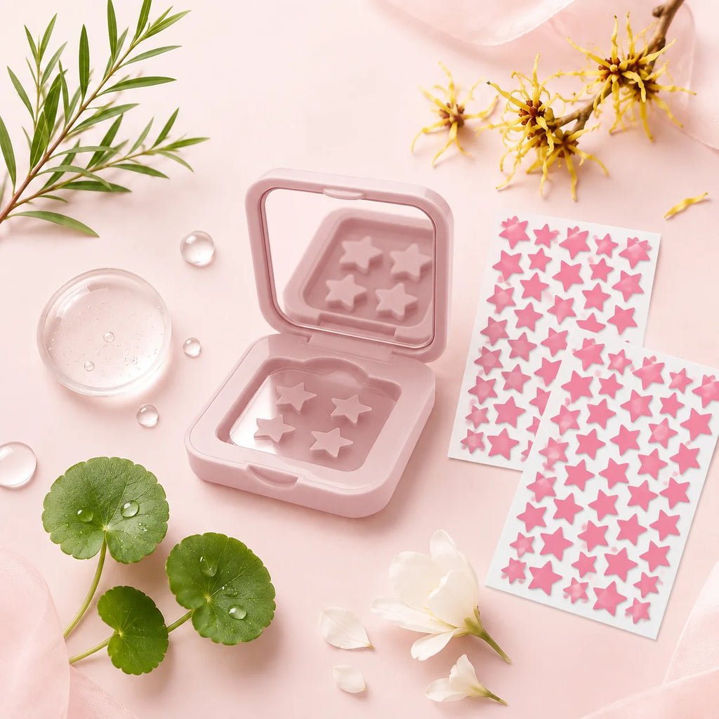 140 pieces/mirror style acne patches, suitable for acne and pimple patches, deep cleaning, high-quality patches, gentle