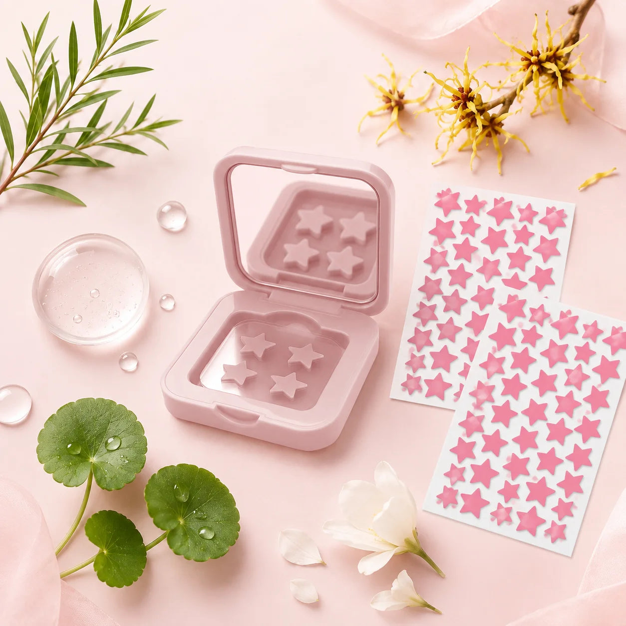 140 pieces/mirror style acne patches, suitable for acne and pimple patches, deep cleaning, high-quality patches, gentle